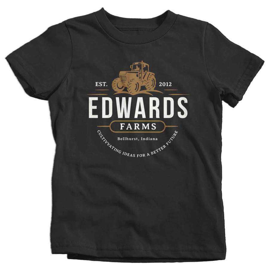 Kids Personalized Farm T Shirt Tractor Farming Shirt Personalized Farmer Gifts Shirts Custom Farm T Shirt