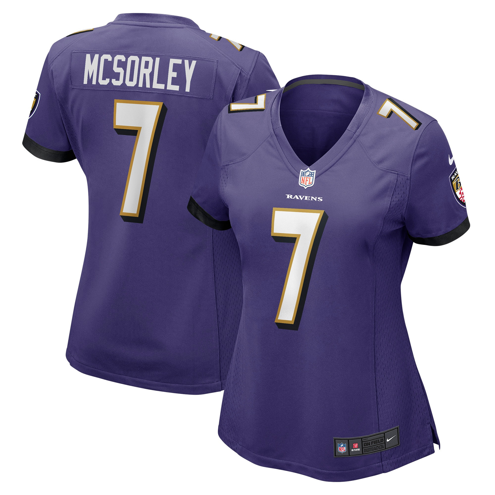 Trace Mcsorley Baltimore Ravens Womens Player Game Jersey – Purple NFL