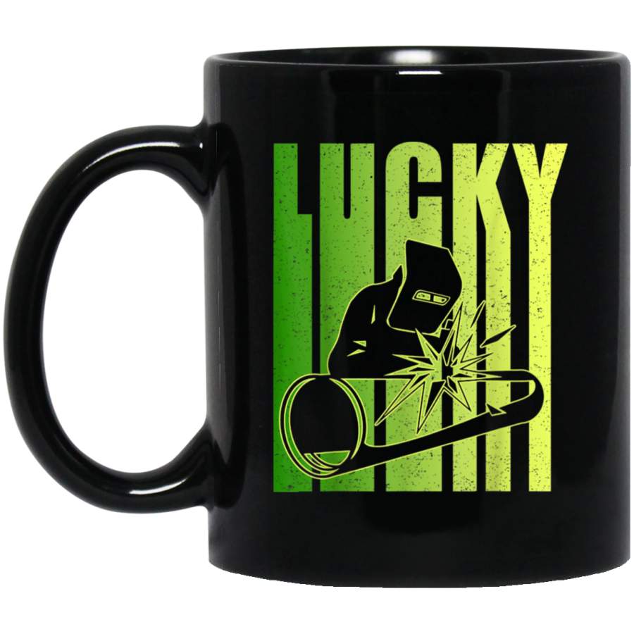 Funny Vintage Lucky Irish Welder St Patricks Day Gift Mug