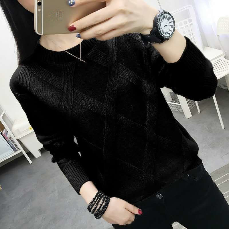 Sweater Women 2022 Autumn and Winter New Fashion Korean Version of The Pullover Pure Color Loose Top Knitwear Trending Sweater alx