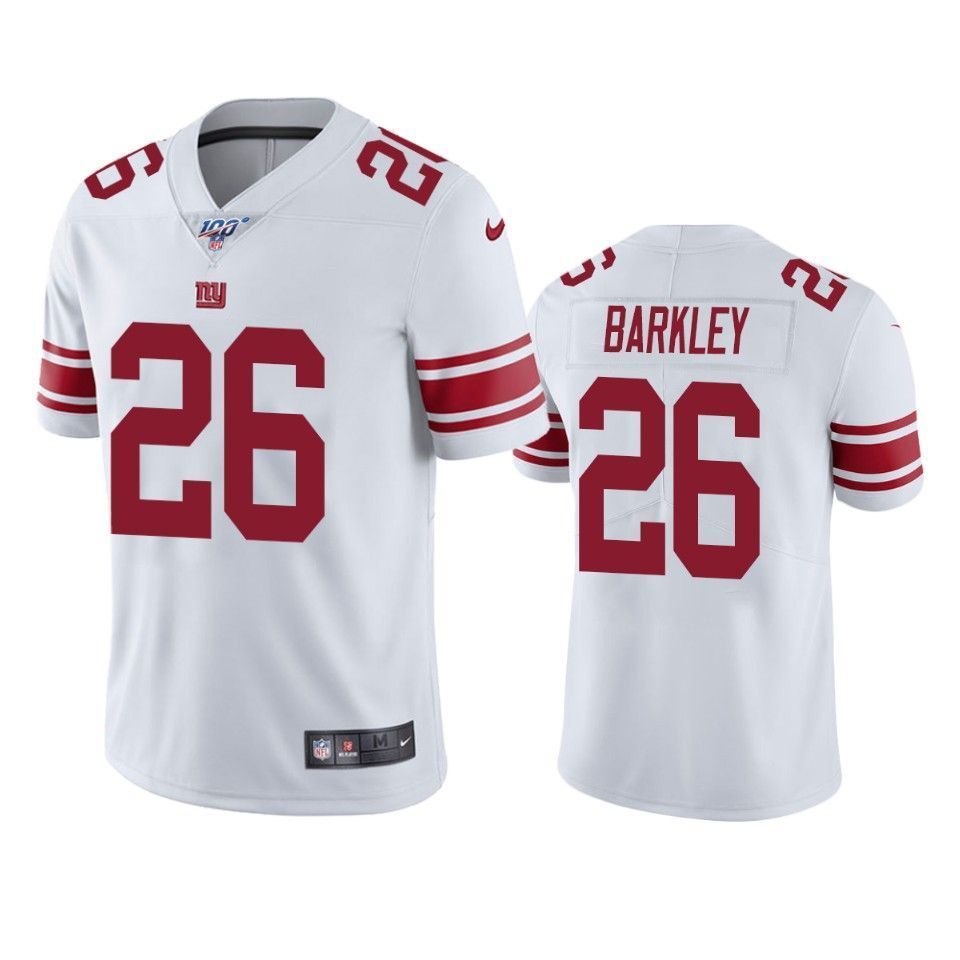 New York Giants Saquon Barkley Limited Jersey White 100Th Season