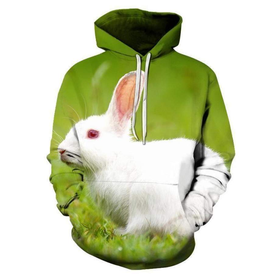 Cute Rabbit Hoodie Unisex 3D All Over Print