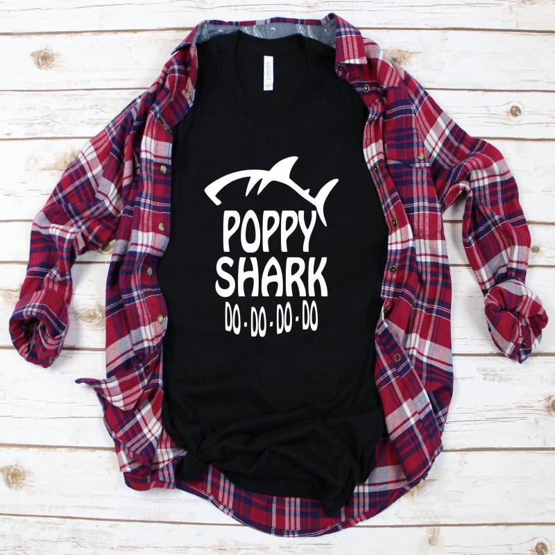 Crushtee SALE!! Poppy Shark T Shirt, Dad To Be Shirt, New Dad Gift, New Dad Shirt, Funny Dad Shirt, Dad Shark T Shirt, Matching Family Shark Shirts