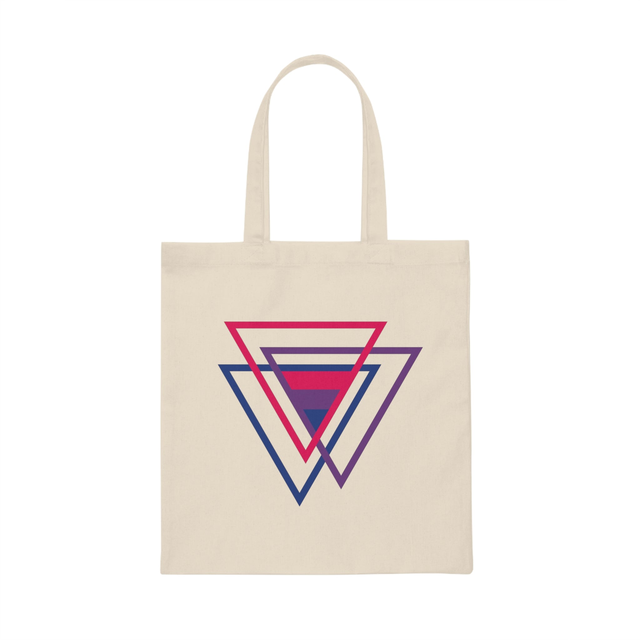 Bi Pride Bisexual Flag Triangle Canvas Tote Bag