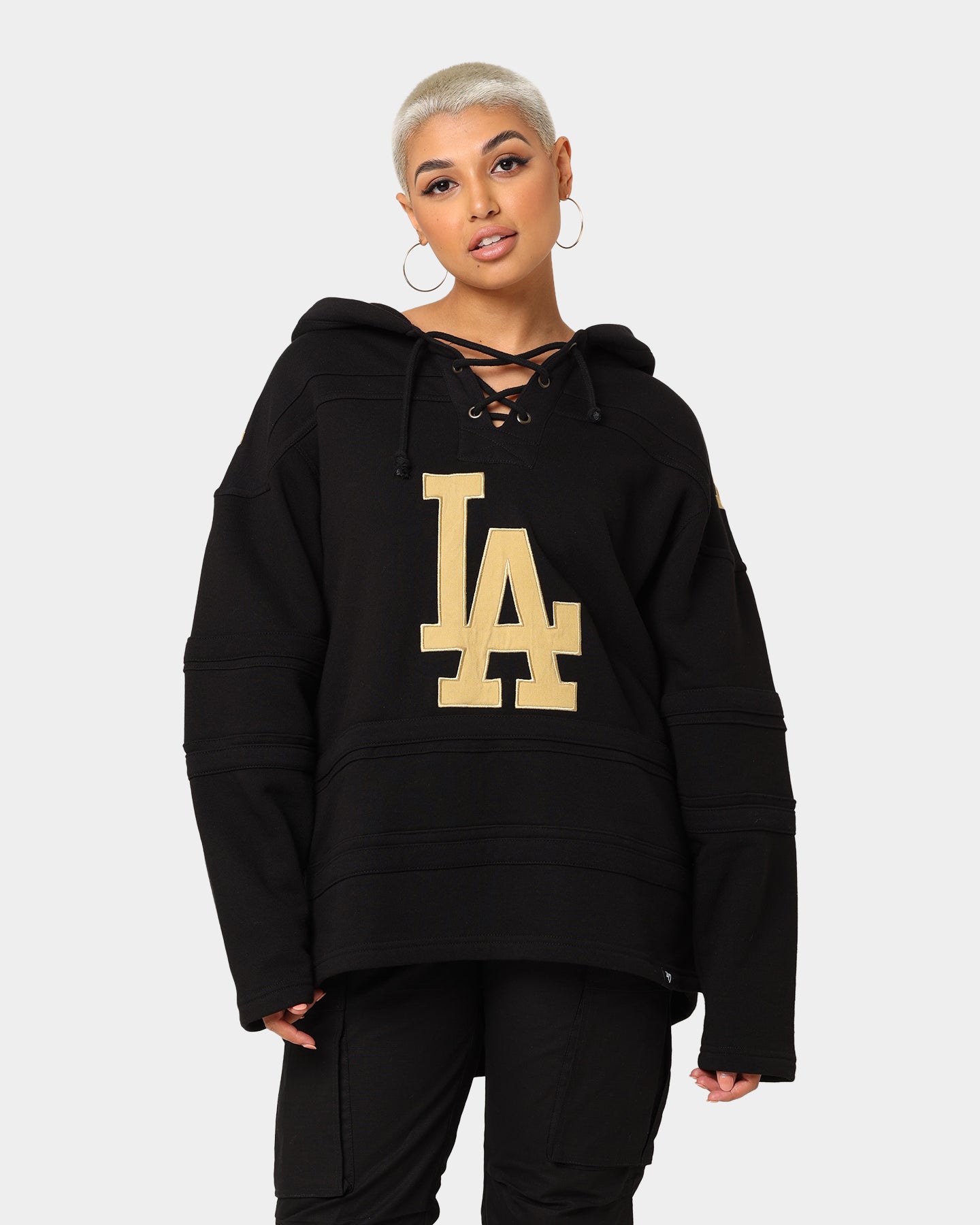 47 Brand Los Angeles Dodgers Superior Lacer Hoodie Black/Gold