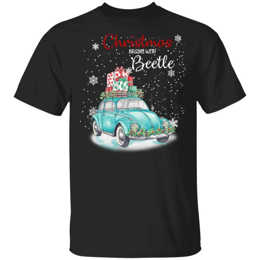 Christmas Begins With Beetle – Volkswagen Beetle T-Shirt