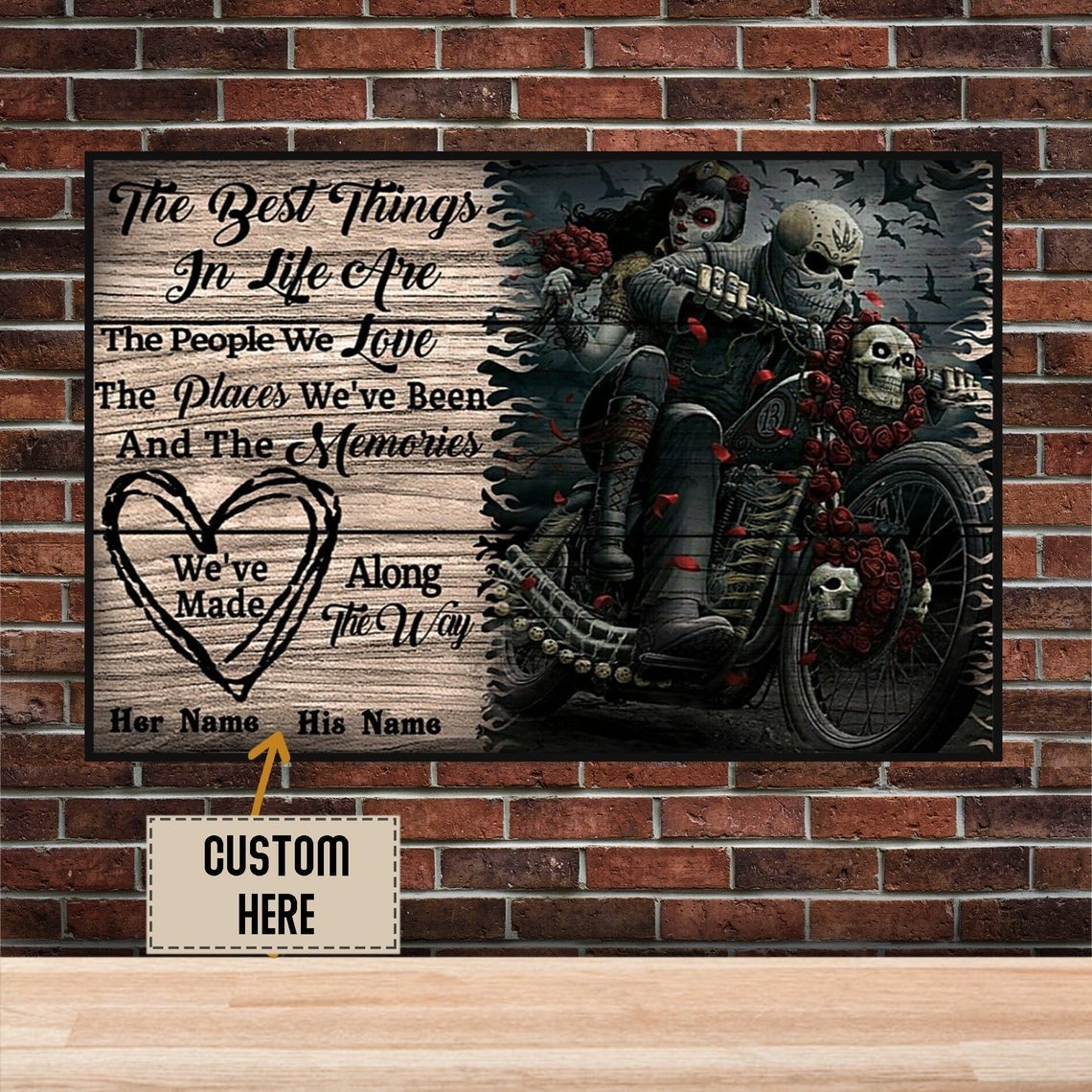 Skeleton Couple Custom The Best Things In Life Canvas And Poster, Canvas Wall Art, My Poster Wall, Happy Halloween, Halloween Decoration