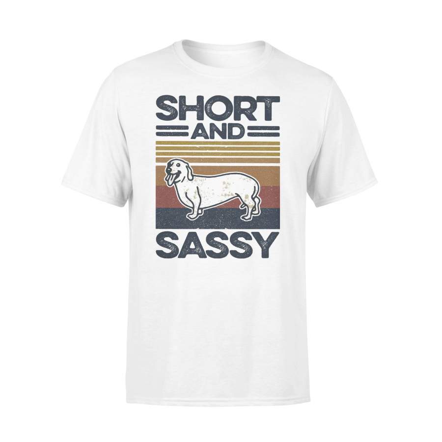 Dachshund Short And Sassy Vintage Retro T-shirt