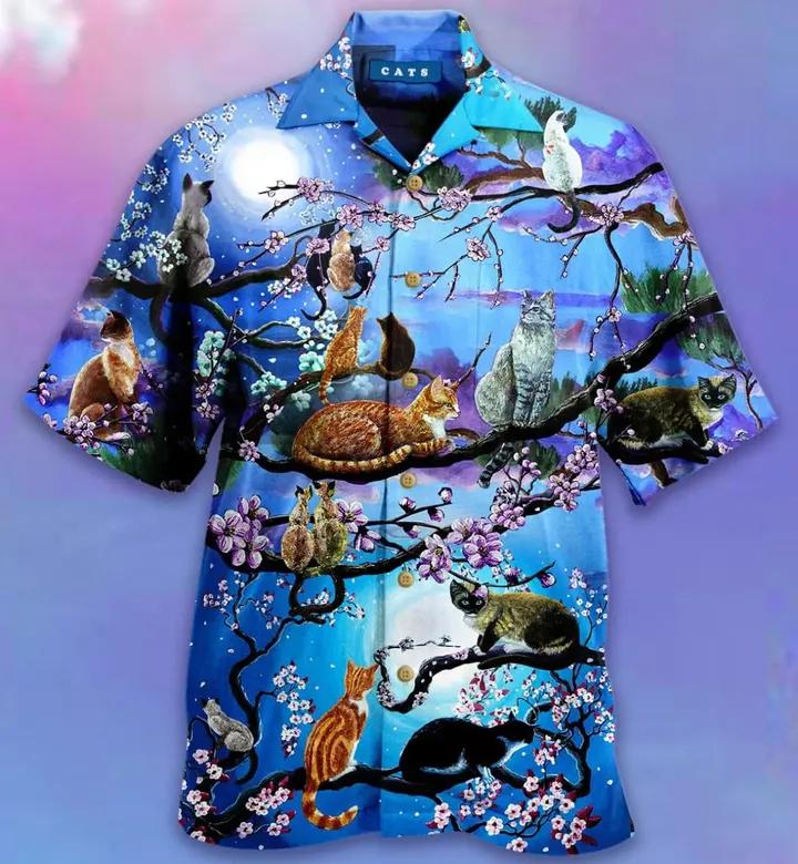 Cats Live Life In Full Bloom Hawaii Shirt For Men Women Adult Ha74647