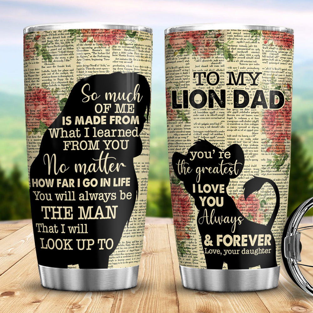 To My Lion Dad Kd2 Hllz1705015Z Stainless Steel Tumbler