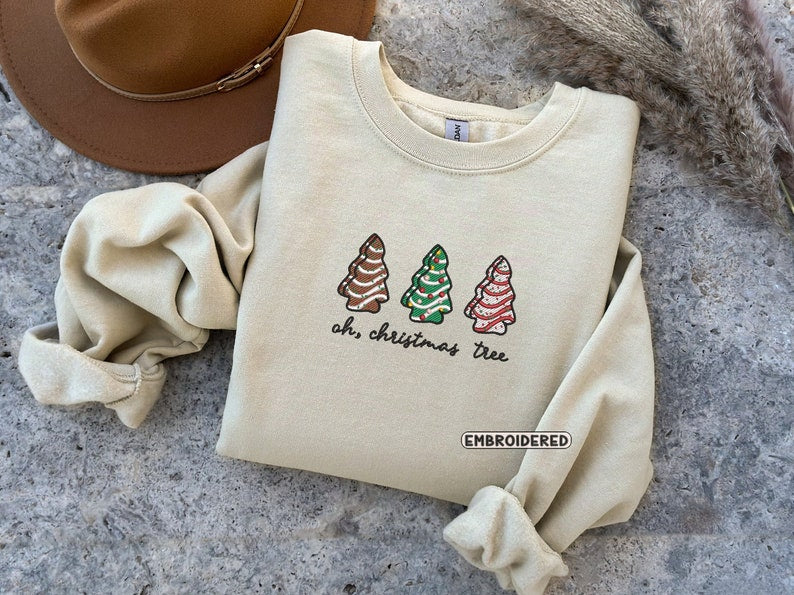 Debbie Cake Christmas Embroidered Sweatshirt 2D Crewneck Sweatshirt All Over Print Sweatshirt For Women Sweatshirt For Men Sws4769