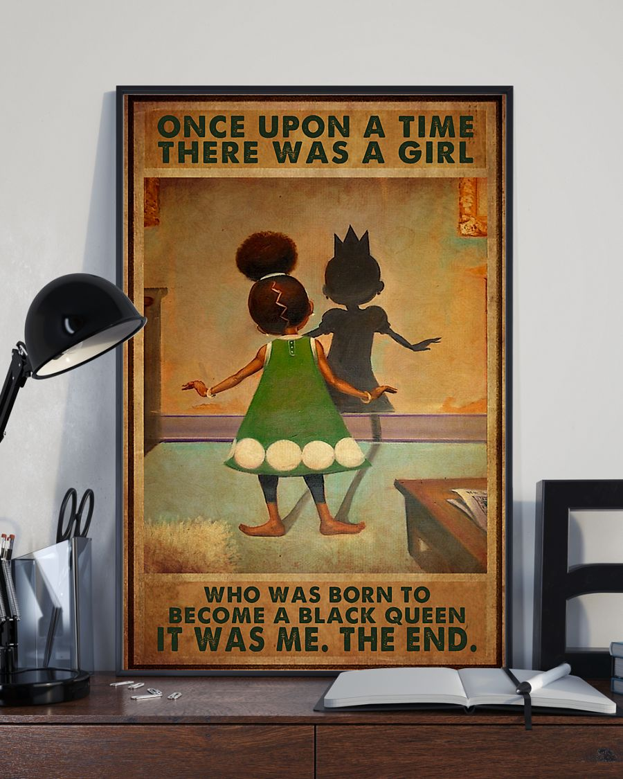 Black Queen Afro Girl Poster Once Upon A Time There Was A Girl Vintage Canvas And Poster, Canvas Prints, My Poster Wall, Canvas Wall Art, Wall Decor Visual Art – Mostsuit