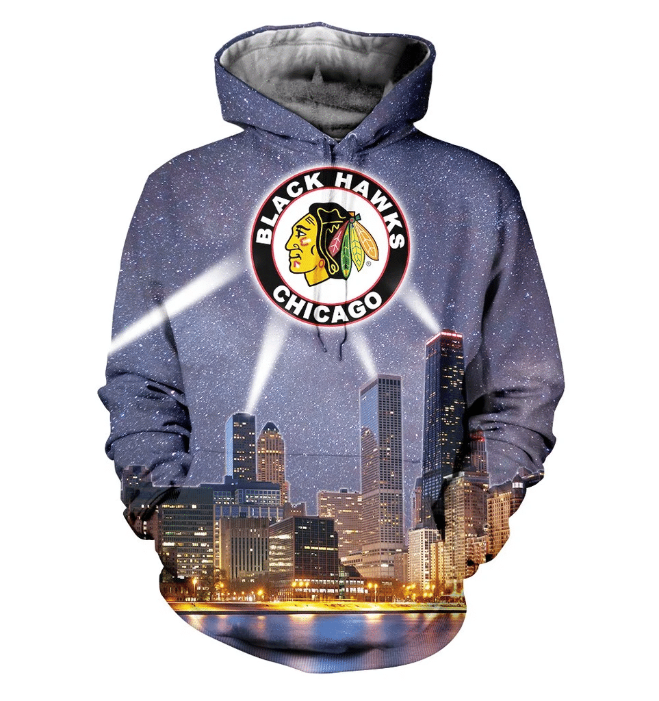 Chicago Blackhawks 3D Hoodie 02