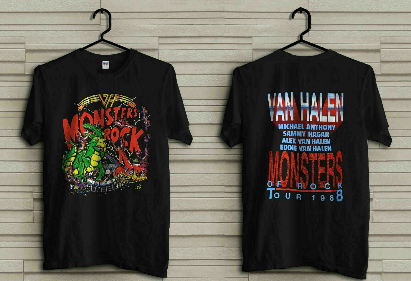 MONSTER OF ROCK TOUR 1988 Black T-Shirt