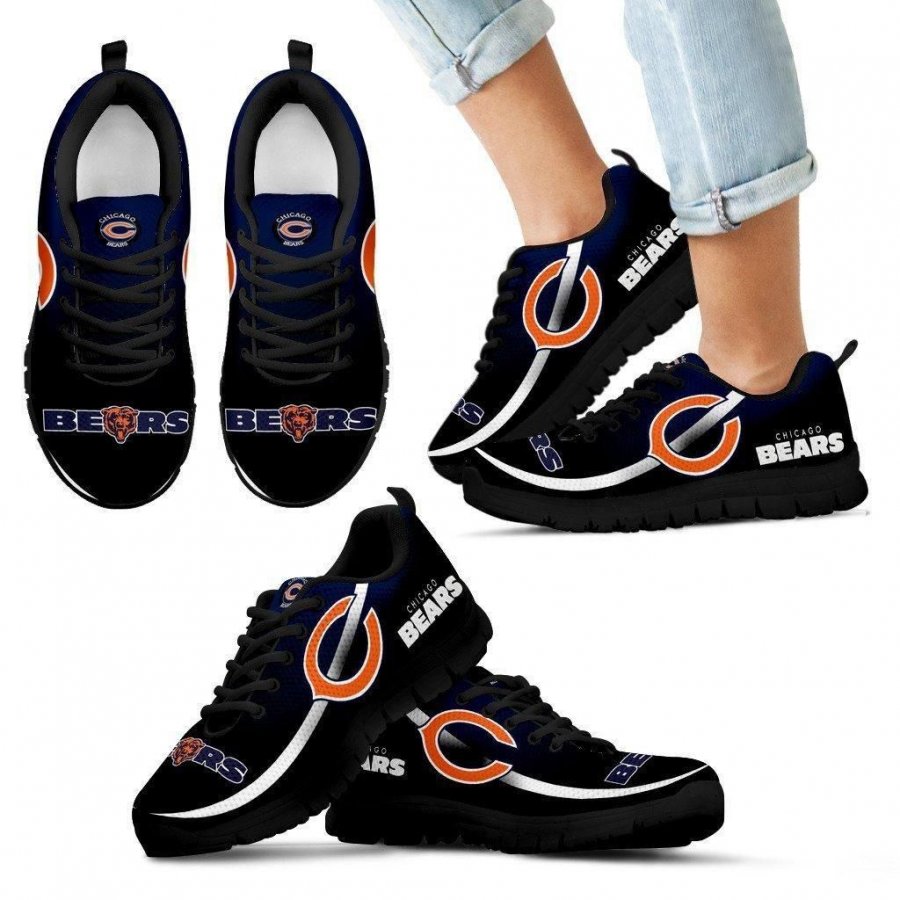 Mystery Straight Line Up Chicago Bears Sneakers #308