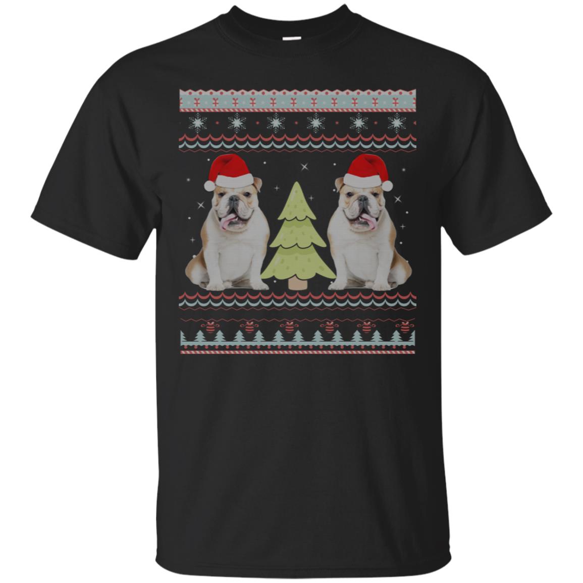 Ugly Christmas English Bulldog T Shirt Dog Love