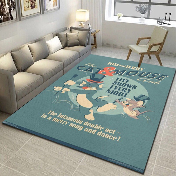 Tom And Jerry Cat And Mouse Club Area Rug, Living Room Bedroom Carpet