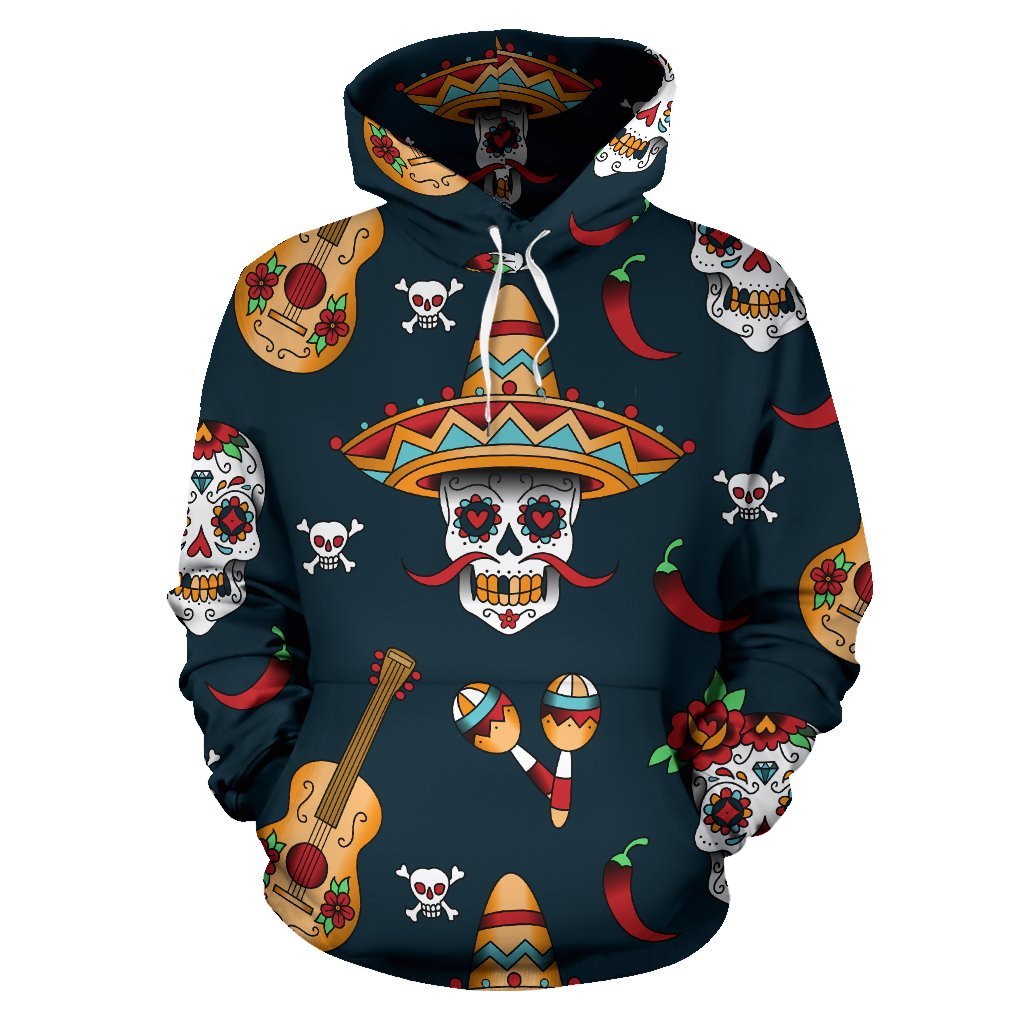 sugar skull Mexican Pullover Hoodie