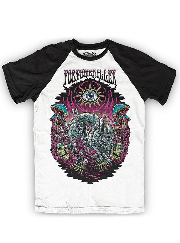 Men’S Down The Rabbit Hole Tee By Fortune Killer (White/Black)