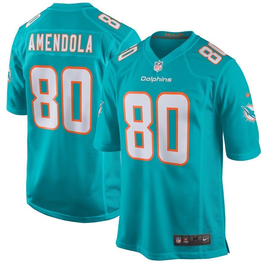 Danny Amendola Dolphins New Game Jersey Aqua 2019