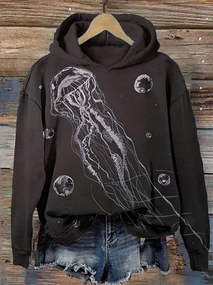 Jellyfish Bubble Print Hoodie