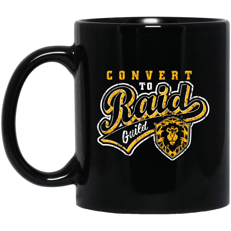 Convert to Raid Guild – Vintage (distressed) Mug Black Mug