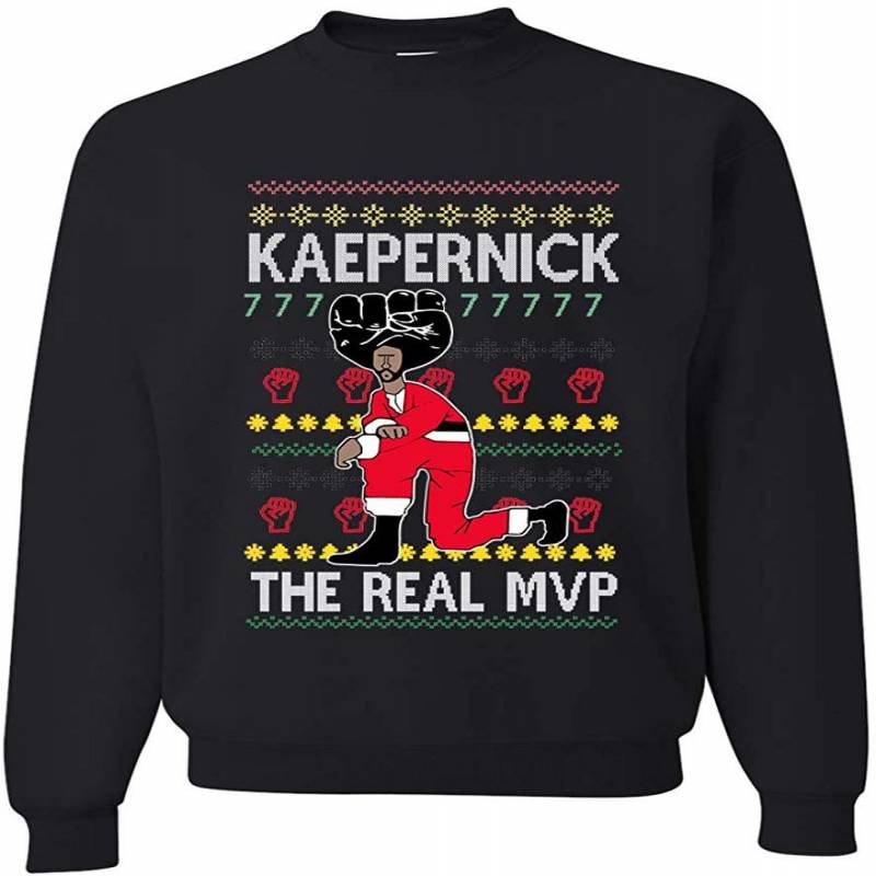 Ugly Christmas Sweater Kaepernick The Real Mvp Unisex Sweatshirt