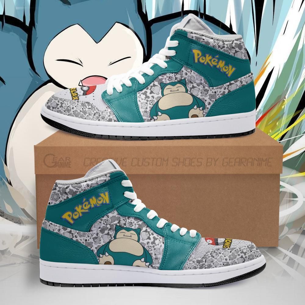 Snorlax Cute Pokemon Anime Sneakers Air Jordan Shoes Sport