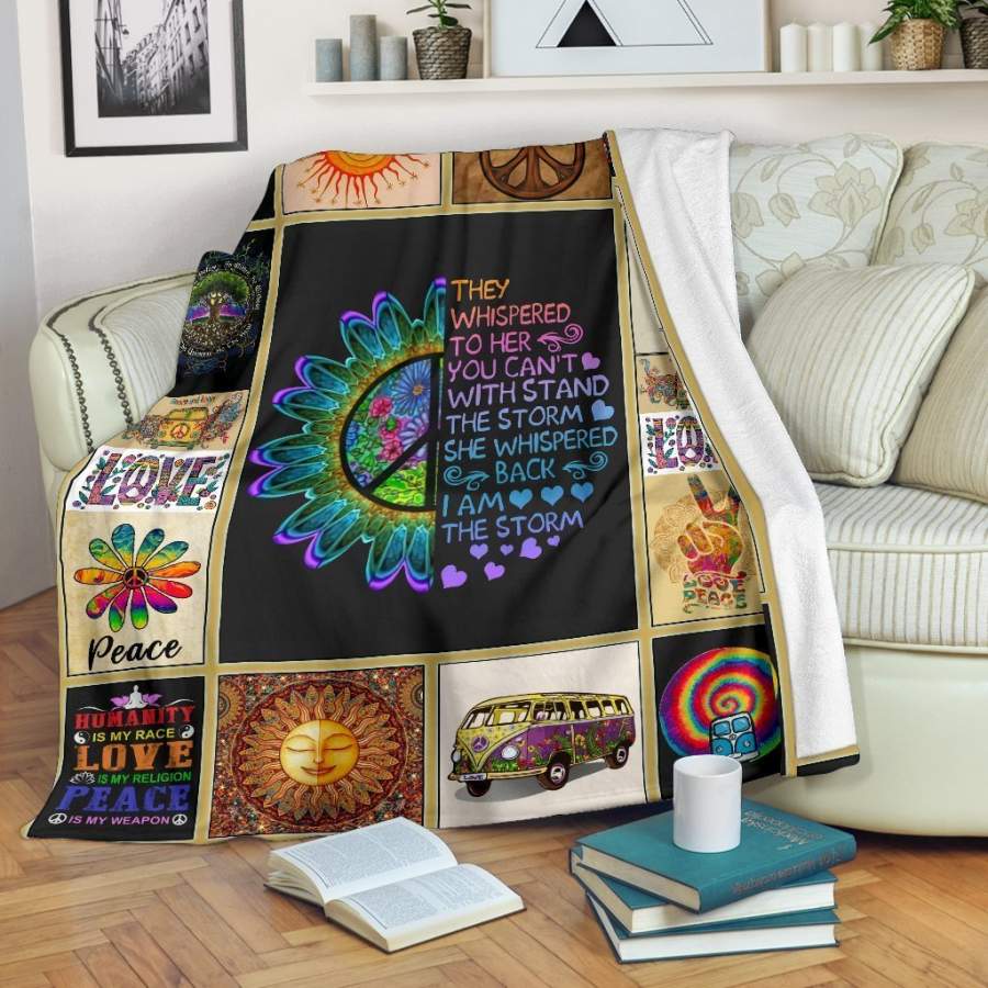 They Whispered To Her You Can’t Withstand The Storm Hippie Blanket