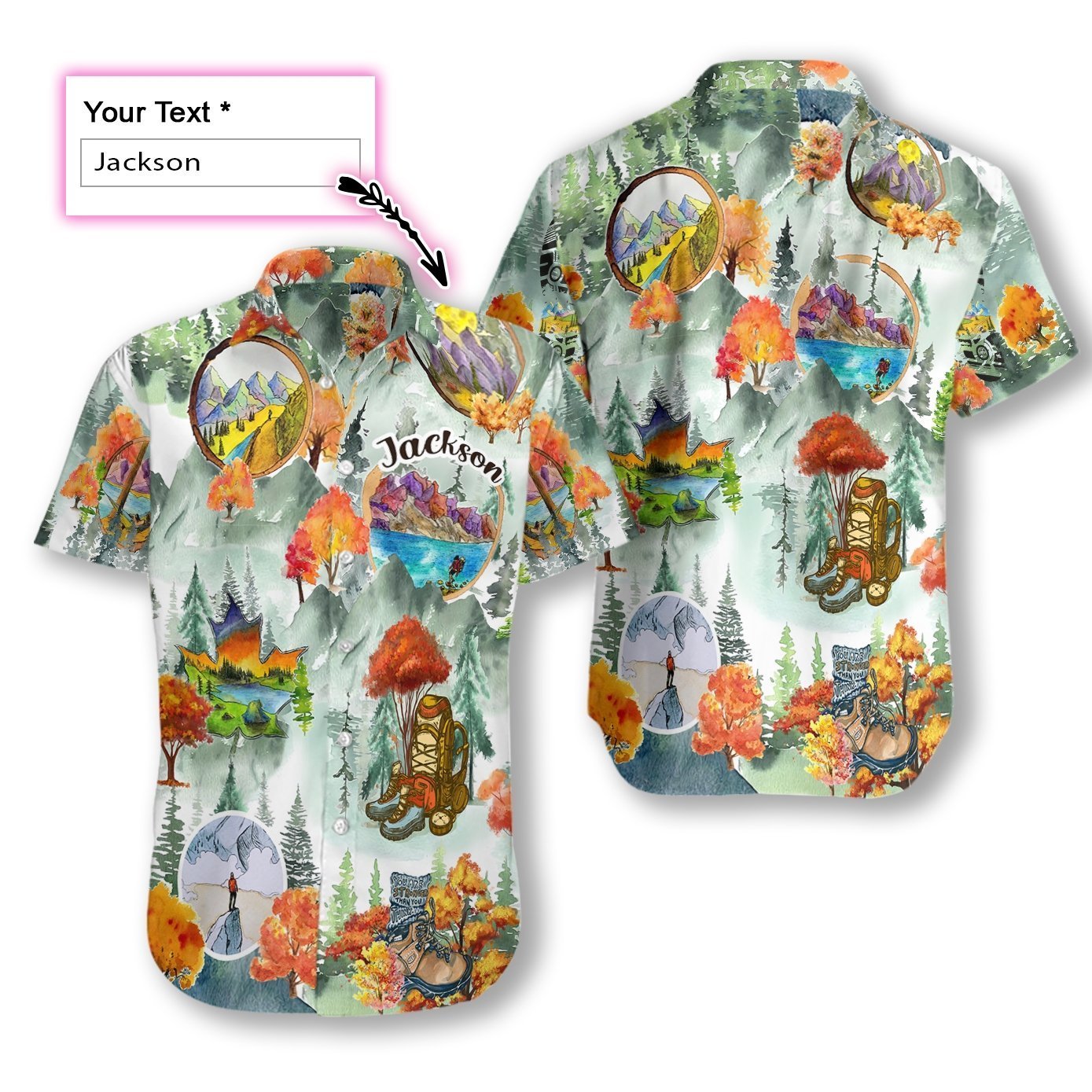 Camping And Hiking Trekking Personalized Hawaiian Shirt Ha85429