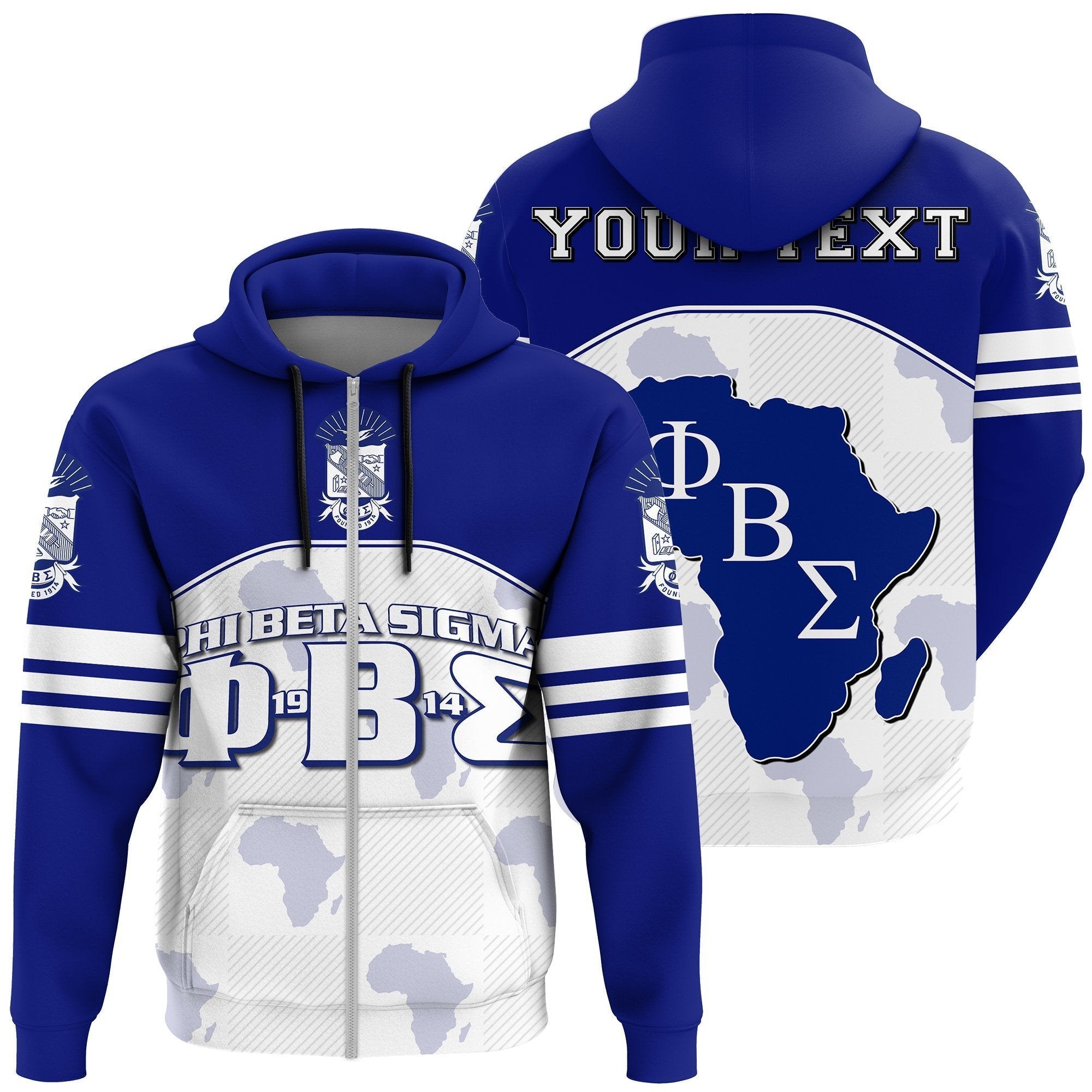 Fraternity Hoodie – Phi Beta Sigma Zip Hoodie Demodern