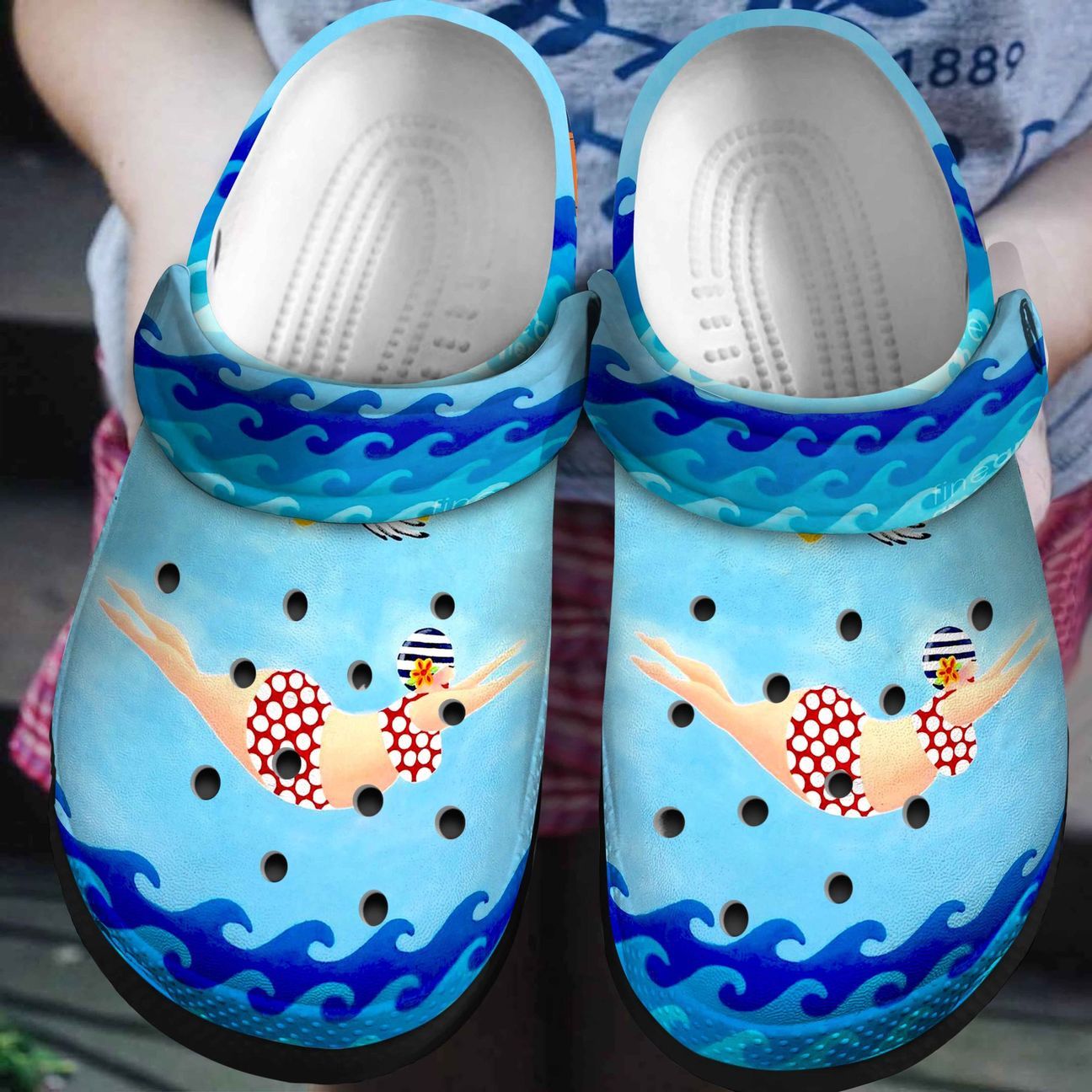 Swimming Personalized Clog, Custom Name, Text, Color, Number Fashion Style For Women, Men, Kid, Print 3D Enjoy Life