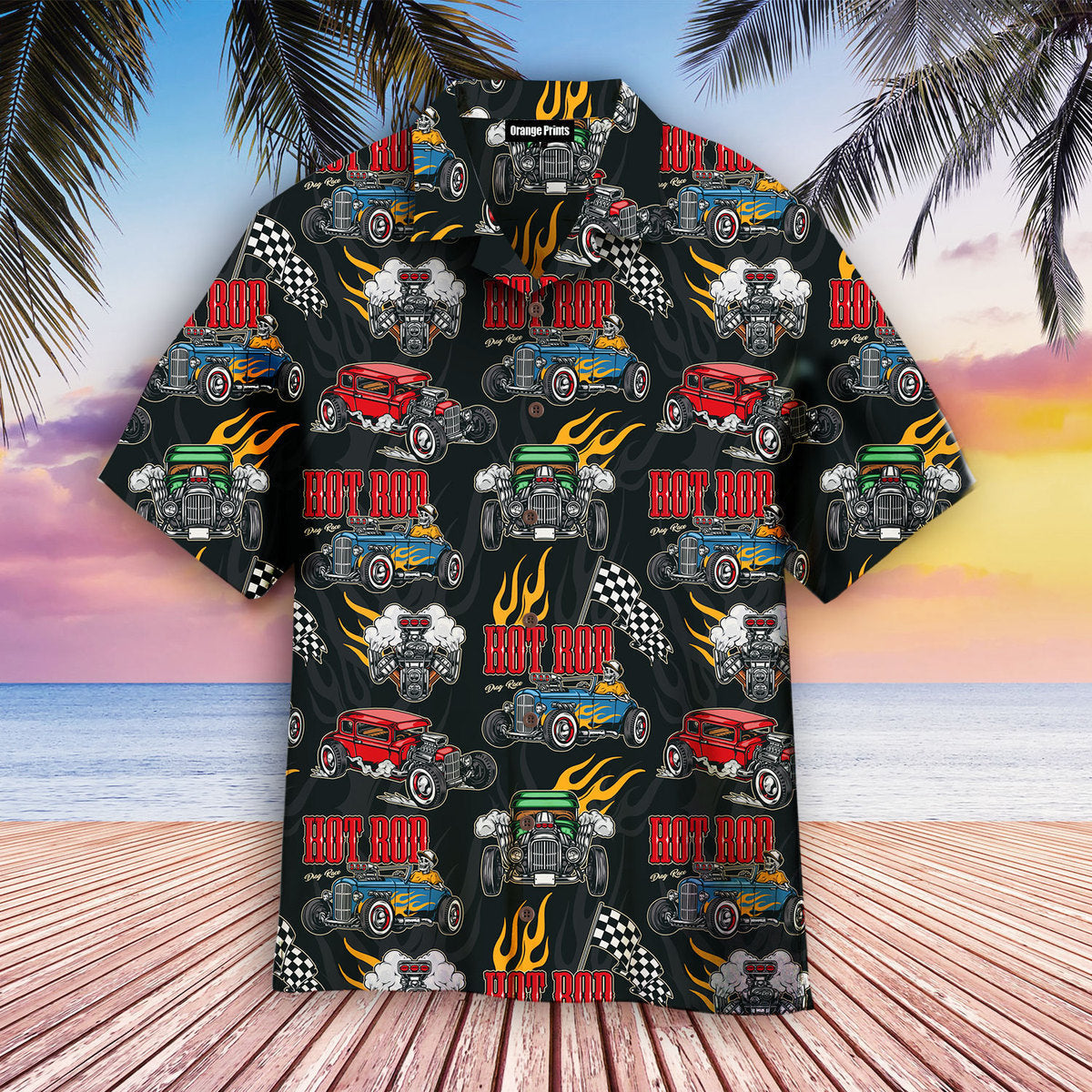 Hot Rod Colorful Aloha Hawaii Shirts For Men Women Ha48828