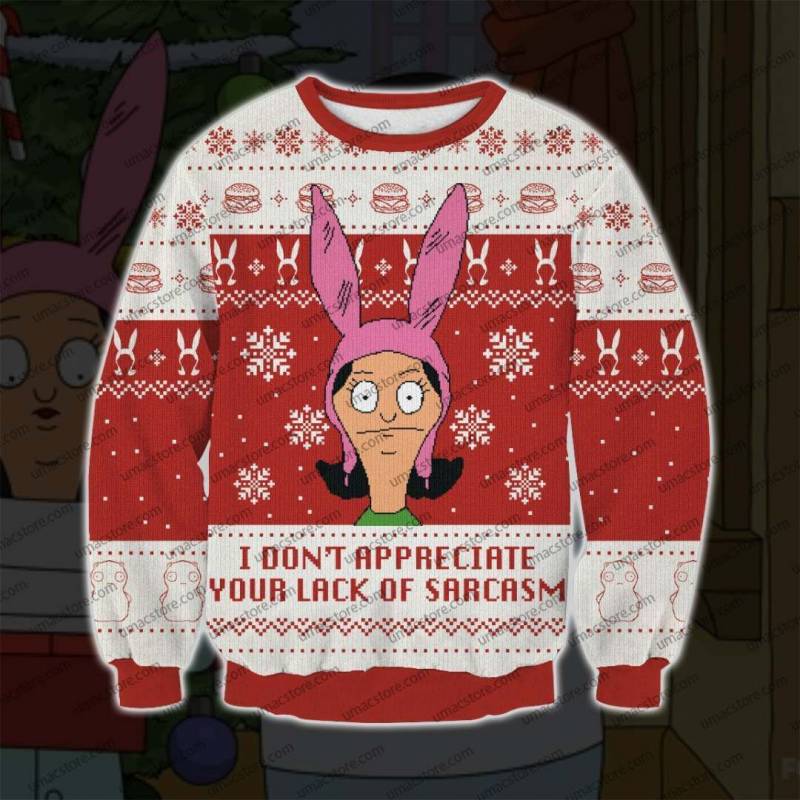 Bob’s Burgers 3D Print Ugly Christmas Sweatshirt