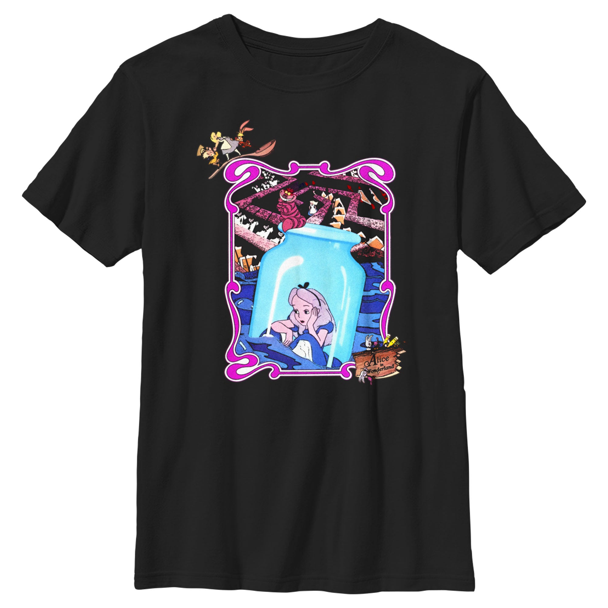 Boy’S Alice In Wonderland Alice In Bottle Mirror Poster T-Shirt