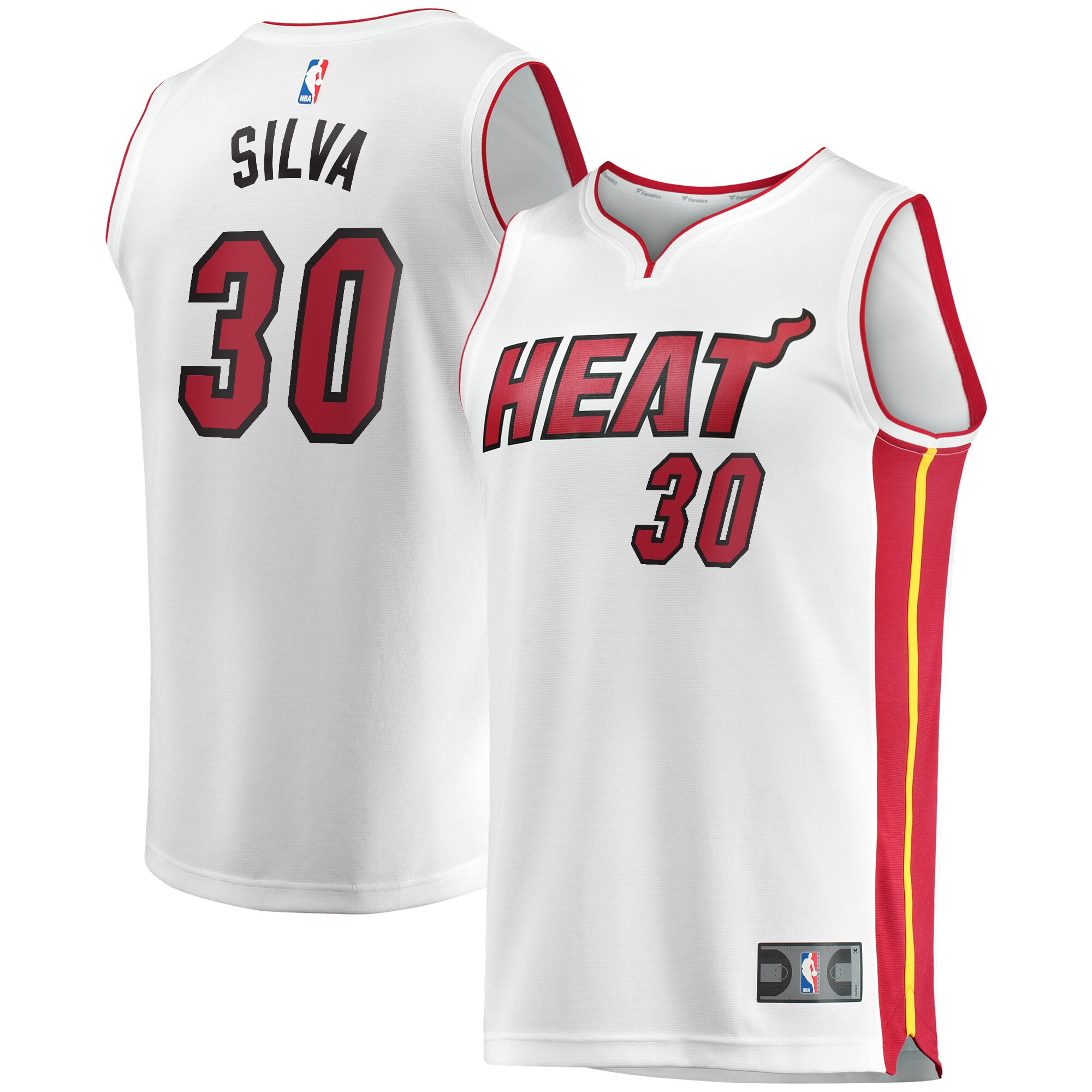 Chris Silva Miami Heat Fanatics Branded Fast Break Replica Player Jersey White – Association Edition NBA