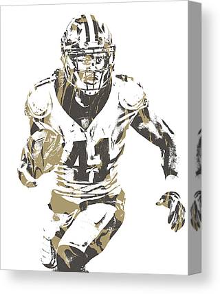 Alvin Kamara New Orleans Saints Pixel Art 12 Joe Hamilton Canvas Print