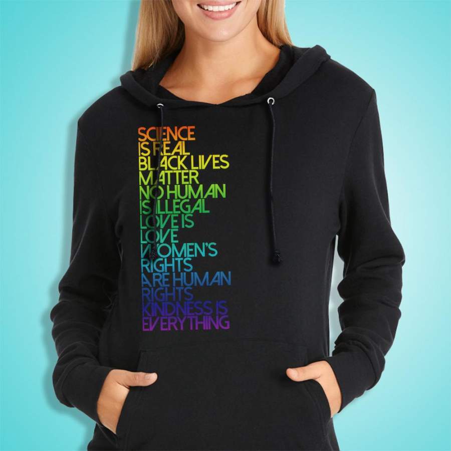 Science Is Real Black Lives Matter Women’S Hoodie