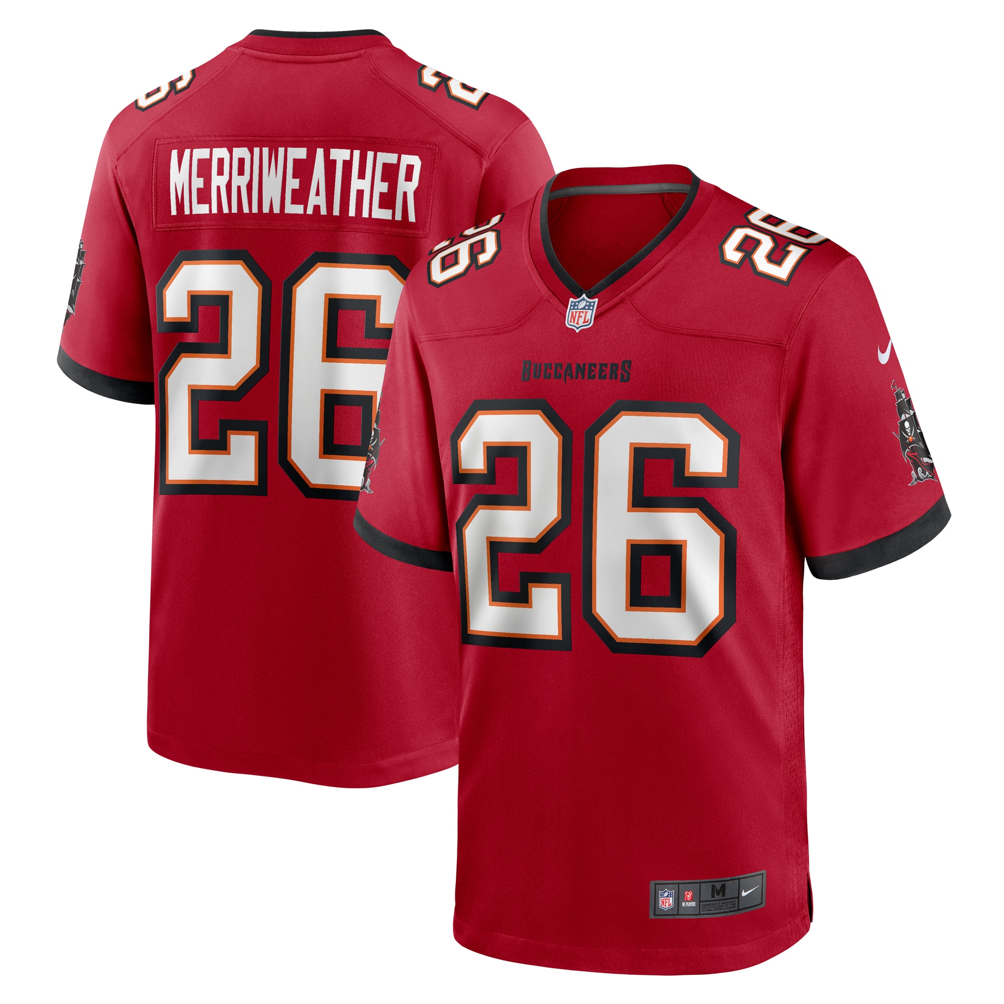 Kaevon Merriweather Tampa Bay Buccaneers Game Jersey – Red