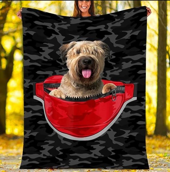 Bouvier Des Flandres Dog In The Bag Gift Fleece Blanket