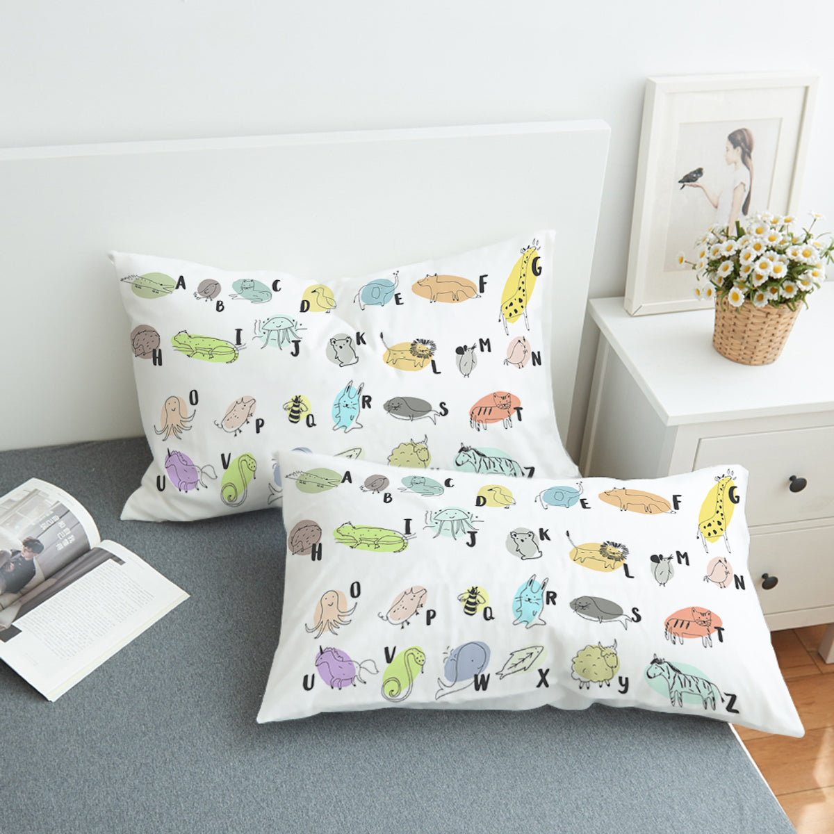 Animal Alphabet Swzt1708 Pillowcase