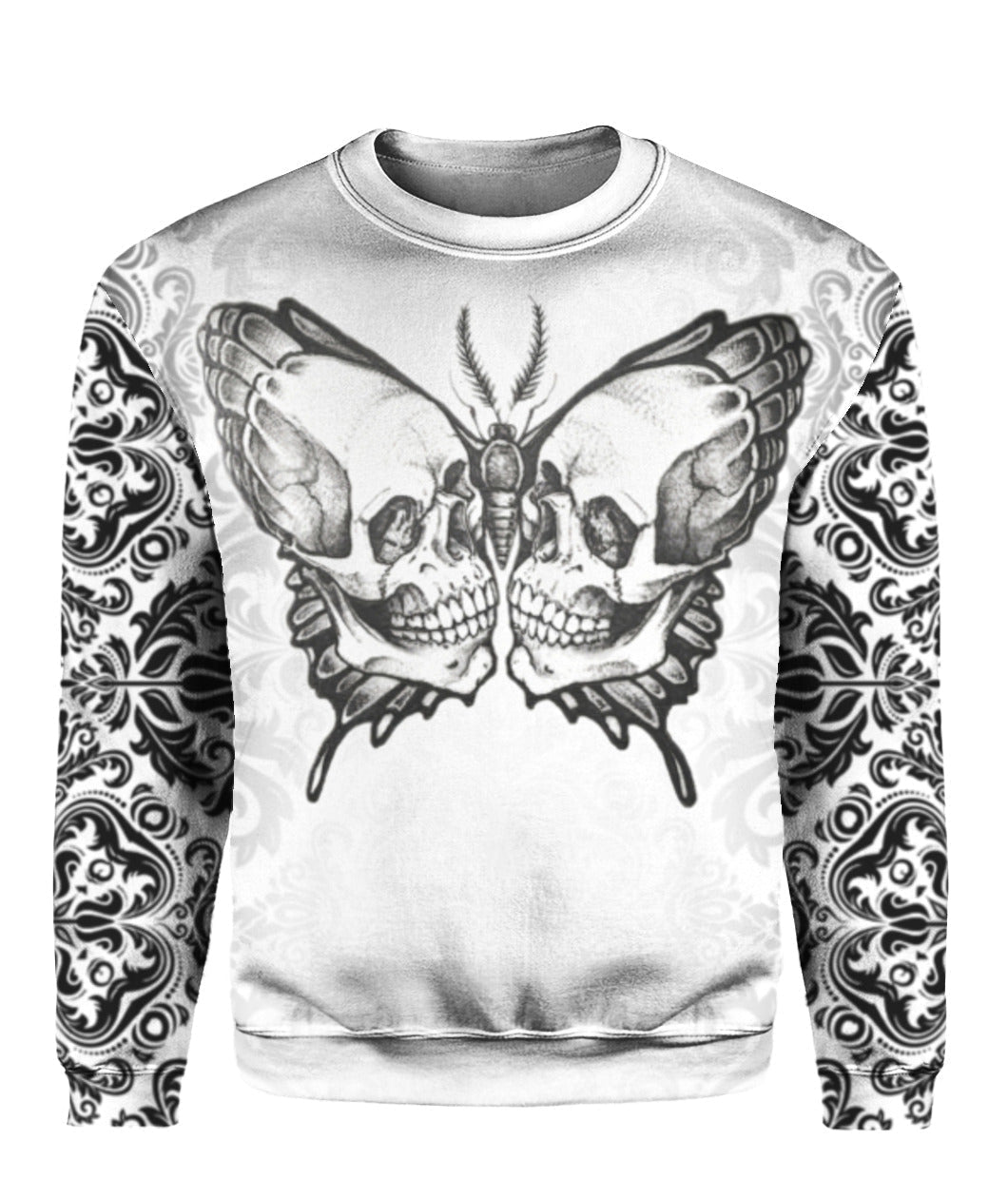 Skull Crewneck Sweatshirt All Over Print Sweatshirt For Women Sweatshirt For Men