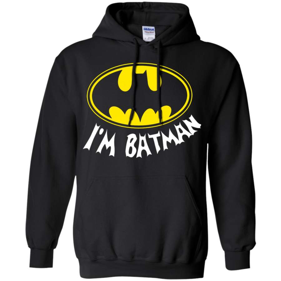 AGR Bat Logo The Night I_m Batman Hoodie