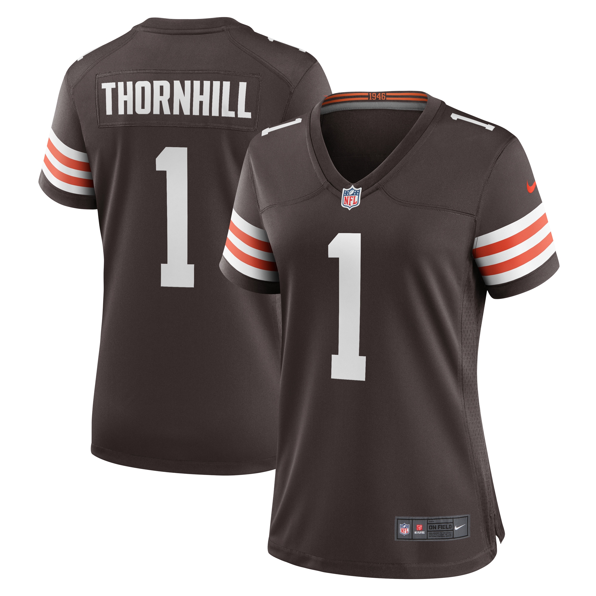 Women’s Cleveland Browns Juan Thornhill Brown Team Game Jersey