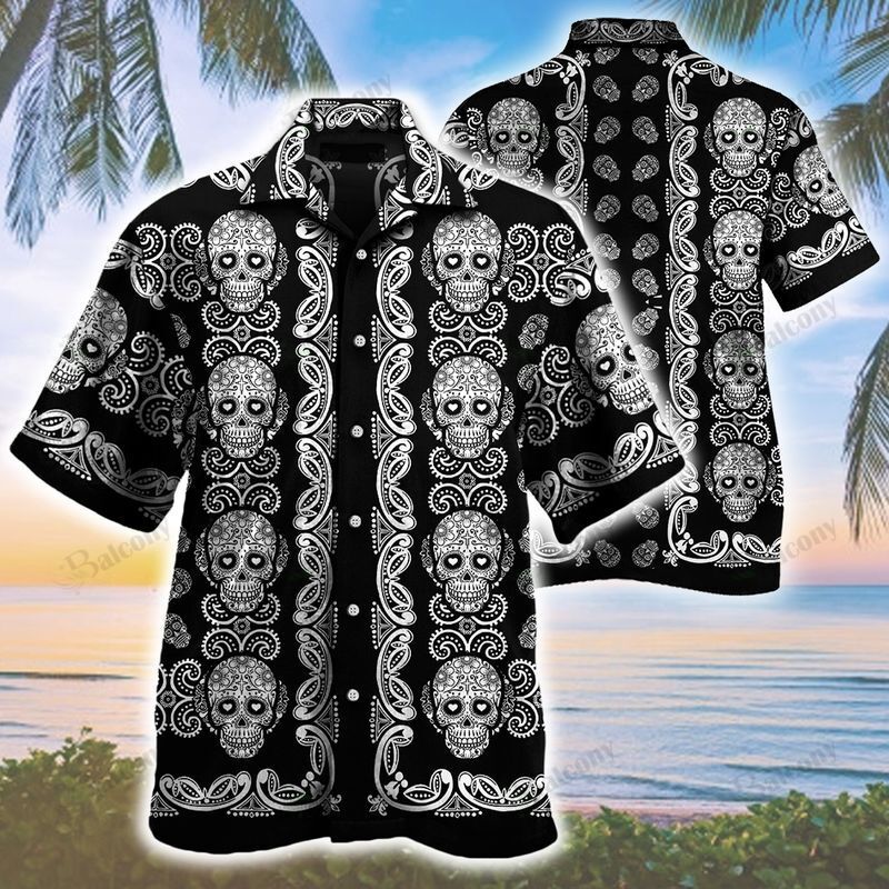 Sugar Skull Pattern All Over Printed Hawaiian Shirt 012 Ha61031