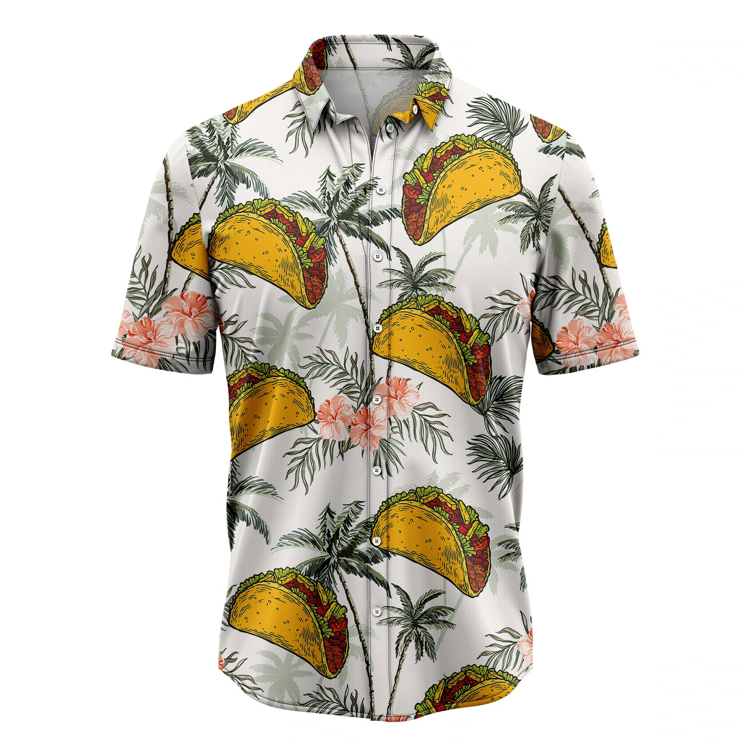 Waybackapparel Tacos Taco Bell Tropical Vintage 3D Hawaiian Shirt