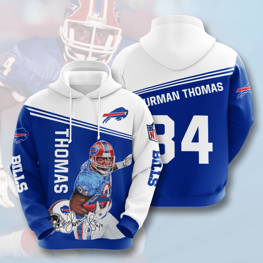 Thurman Thomas Buffalo Bills Buffalo Bills 55 Unisex 3D Hoodie Gift For Fans