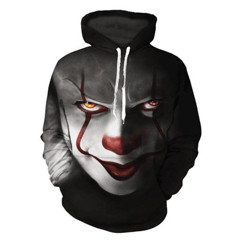 Clown with Blood Lip and Nose – Halloween Hoodie