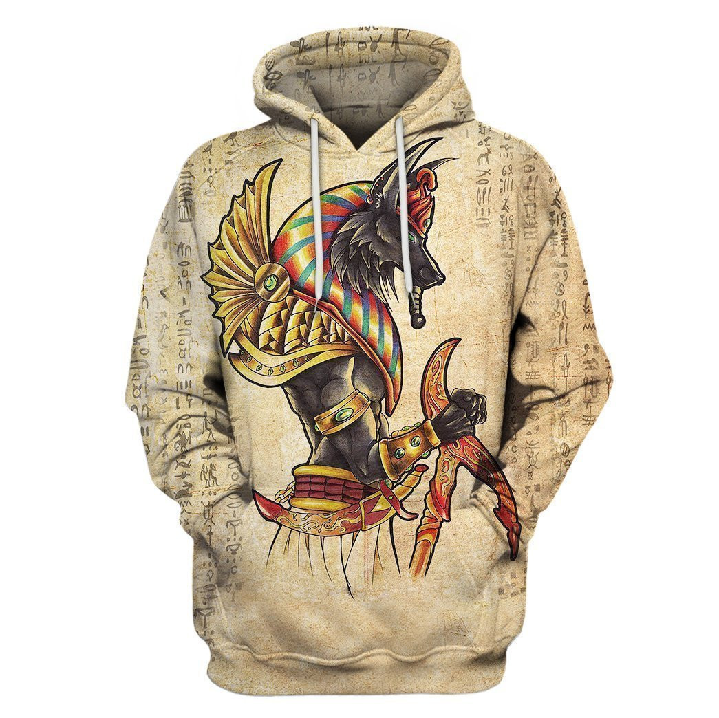 Ancient Egypt Anubis God All Over Printed Hoodie For Men And Women