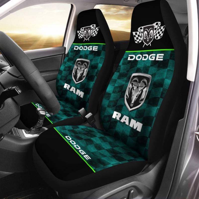 Dodge RAM- BDA Car Seat Cover (Set of 2) Ver 1 (Jade)